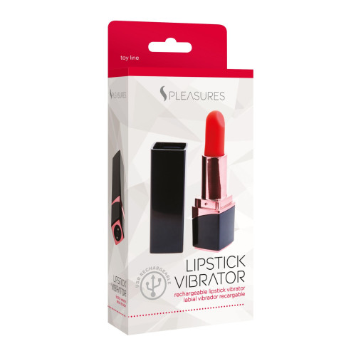 Вибратор-помада S Pleasures Lipstick Vibrator, очень реалистичный, 10 режимов