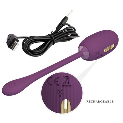 Виброяйцо Pretty Love Doreen Electric Shock Egg Plum (App)