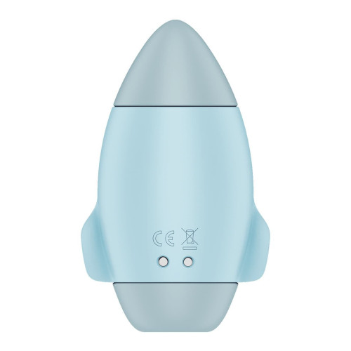 Вакуумний стимулятор з вібрацією Satisfyer Mission Control Blue, 2 незалежні мотори