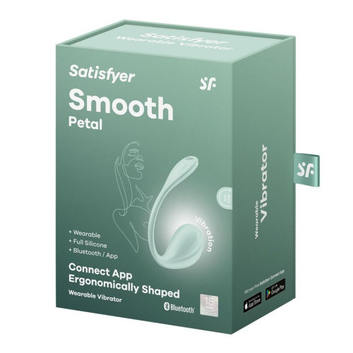 Смарт-виброейте Satisfyer Smooth Petal Connect App Mint