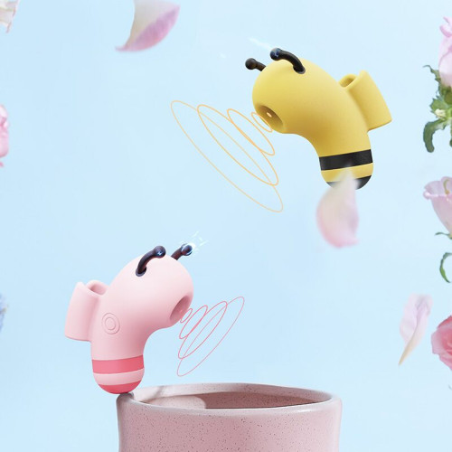 Вакуумный стимулятор с микротоками KISSTOY Beebe Yellow, на палец