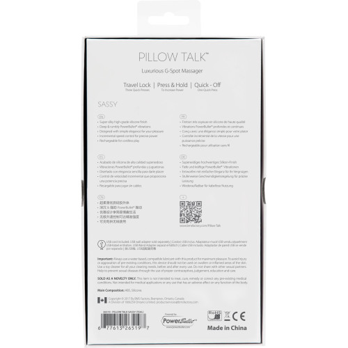 Розкішний вібратор PILLOW TALK Sassy із кристалом Сваровські Бірюзовий