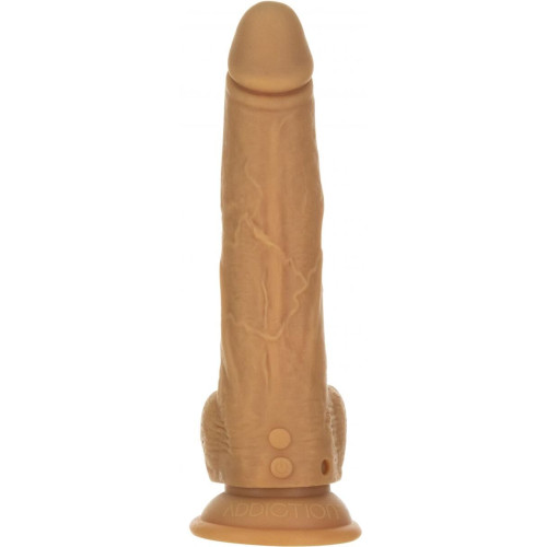 Фалоімітатор з пульсацією Naked ADDICTION Dominic 9″ Caramel, пульт ДК, діаметр 4,2 см