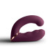 Двойной вибратор Rocks Off Gemini Burgundy, 2 мотора, по 10 режимов, сменное положение ручки