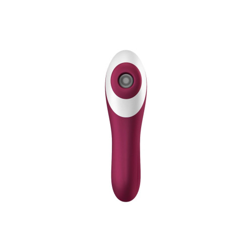 Вакуумный стимулятор с вибрацией Satisfyer Dual Crush Wine Red