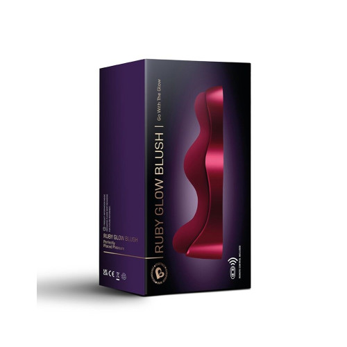 Універсальний sit-on-top вібратор Rocks Off Ruby Glow Blush, пульт ДК