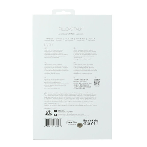 Розкішний кролик з ротацією та вібрацією Pillow Talk Lively Teal, кристал Сваровскі