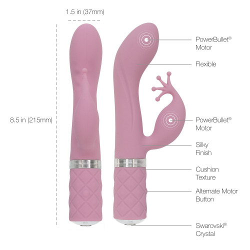 Роскошный вибратор-кролик Pillow Talk Kinky Розовый