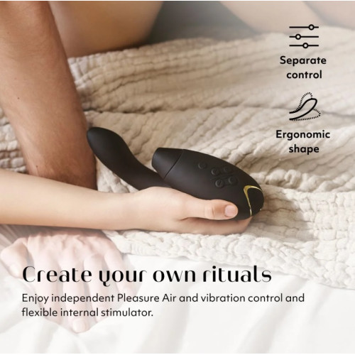 Інноваційний безконтактний вібратор-стимулятор Womanizer Duo 2 Black