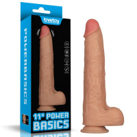 Реалистичный вибратор LoveToy Vibrating Power Basics Cock 11