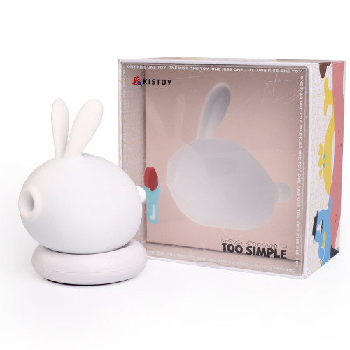 Вакуумний кліторальний стимулятор з вібрацією KISTOY Too Simple White