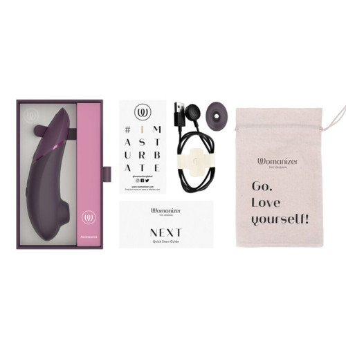 Вакуумный клиторальный стимулятор Womanizer Next Dark Purple, 3D Pleasure Air, 14 уровней интенсивности