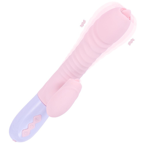 Вибратор B - Series Fox Silicone Vibrator USB 7 Function and Thrusting Function / Heating Pink