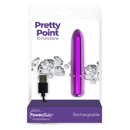 Віброкуля PowerBullet - Pretty Point Rechargeable Bullet Purple