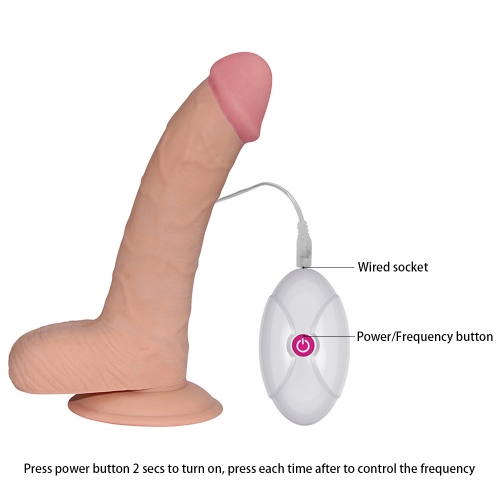 Вибратор LoveToy The Ultra Soft Dude Vibrating 8.8 Телесный