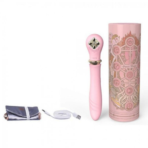 Вібромасажер-пульсатор з підігрівом Zalo Desire Рожевий