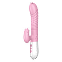 Вібратор B - Series Fox Silicone Vibrator USB 7 Function and Thrusting Function / Heating Pink