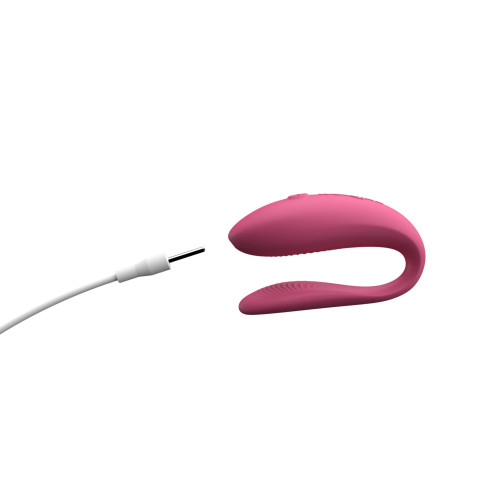 Смарт-вибратор для пар We-Vibe Sync Lite Pink, 10 виброрежимов, можно совмещать с проникающим сексом