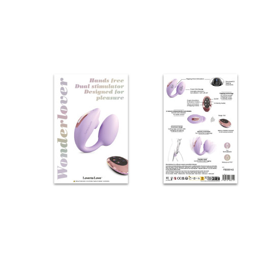Виброяйте с вакуумной клиторальной стимуляцией Love To Love Wonderlover VIVA MAUVE