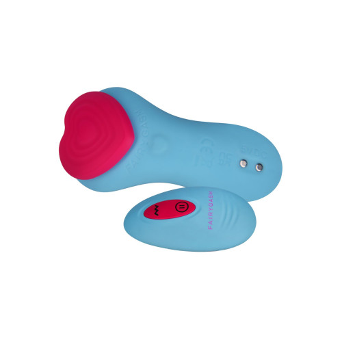 Вібратор у трусики FairyGasm HeartGem blue, на магніті, пульт ДК