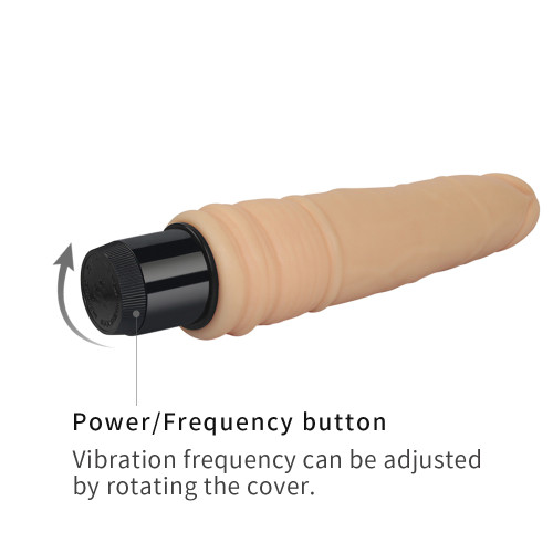 Реалістичний вібратор LoveToy Reel Feel Тілесний 7.5
