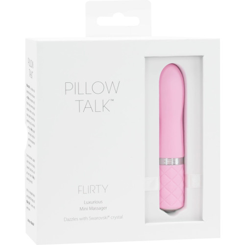 Розкішний вібратор PILLOW TALK Flirty із кристалом Сваровськи Рожевий