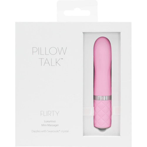 Розкішний вібратор PILLOW TALK Flirty із кристалом Сваровськи Рожевий
