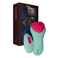 Вібратор у трусики FairyGasm HeartGem green, на магніті, пульт ДК