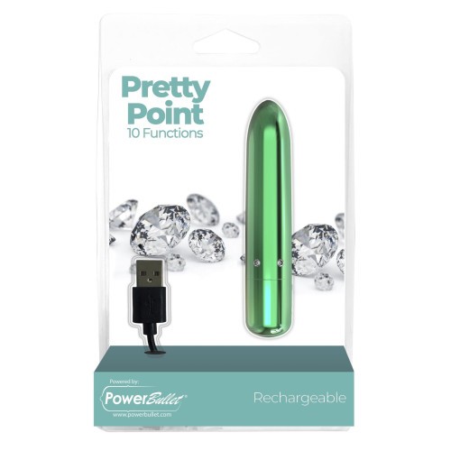 Виброшар PowerBullet - Pretty Point Rechargeable Bullet Teal