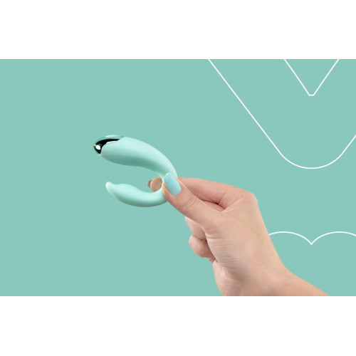 Вибратор для пар FairyGasm PleasureBerry green, зарядный кейс, пульт ДУ