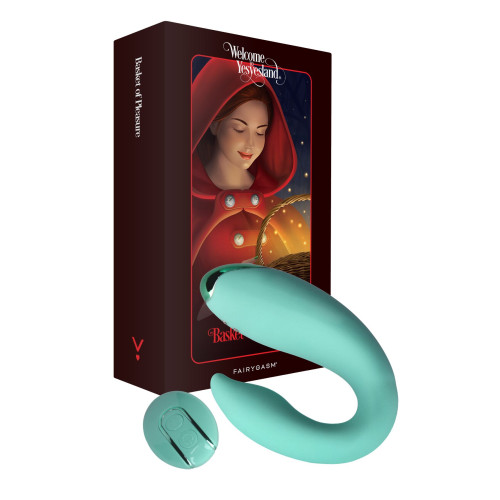 Вибратор для пар FairyGasm PleasureBerry green, зарядный кейс, пульт ДУ