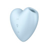 Вакуумный стимулятор-сердце с вибрацией Satisfyer Cutie Heart Blue