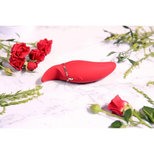 Кліторальний вібромасажер із язичком та вібрацією Zalo Hero Червоний