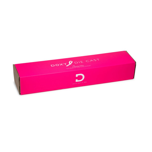 Вібромасажер DOXY Die Cast Massager Hot Pink, дуже потужний, живлення 220В, металевий корпус
