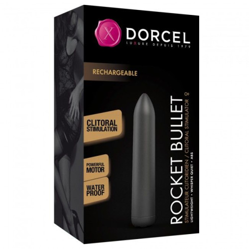 Перезаряжаемая вибропуля Marc Dorcel Rocket Bullet Черная