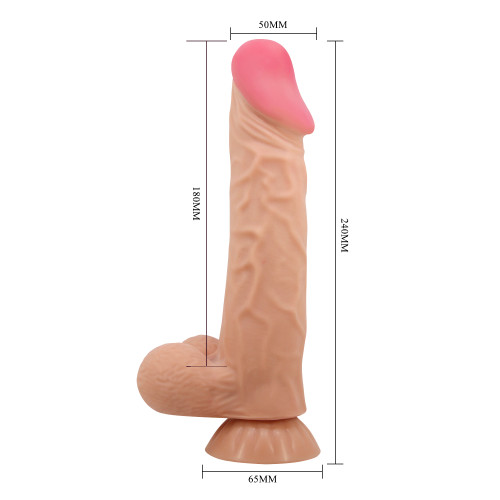 Вібратор Pretty Love Sliding Skin Sadik 9.4 Flesh