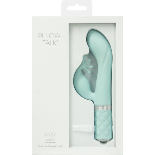 Роскошный вибратор-кролик Pillow Talk Kinky Бирюзовый