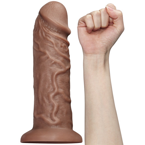 Реалистичный вибратор LoveToy Realistic Chubby Vibrating Dildo 10.5 Коричневый