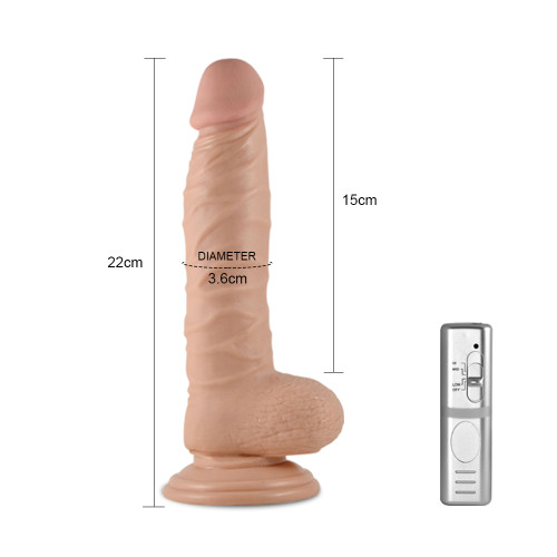 Вибратор LoveToy Real Extreme Vibrating Dildo 8.5