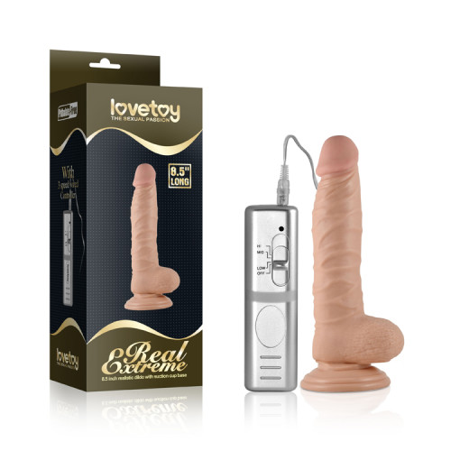 Вибратор LoveToy Real Extreme Vibrating Dildo 8.5