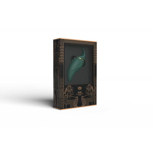 Кліторальний вібромасажер з язичком та вібрацією Zalo Hero Зелений