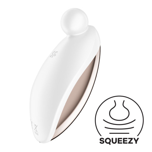 Вібратор для зовнішньої стимуляції Satisfyer Spot On 2 White, дуже потужний, гнучкий відросток