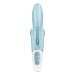 Вибратор-кролик Satisfyer Touch Me Blue, двойной отросток, 3 мощных мотора