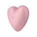 Вакуумный стимулятор-сердце с вибрацией Satisfyer Cutie Heart Light Red
