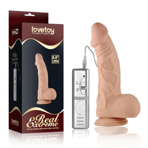 Вибратор LoveToy Real Extreme Vibrating Dildo 9