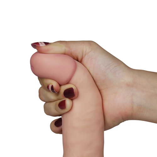 Вібратор LoveToy The Ultra Soft Dude Vibrating Тілесний 17.5 см