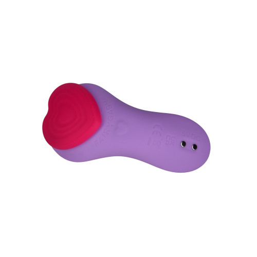 Вібратор у трусики FairyGasm HeartGem violet, на магніті, пульт ДК