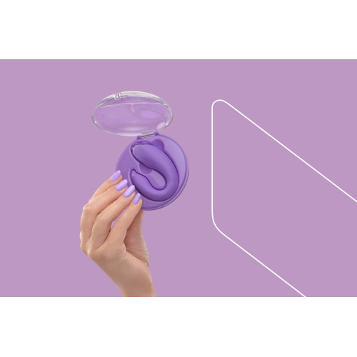 Вибратор для пар FairyGasm PleasureBerry violet, зарядный кейс, пульт ДУ