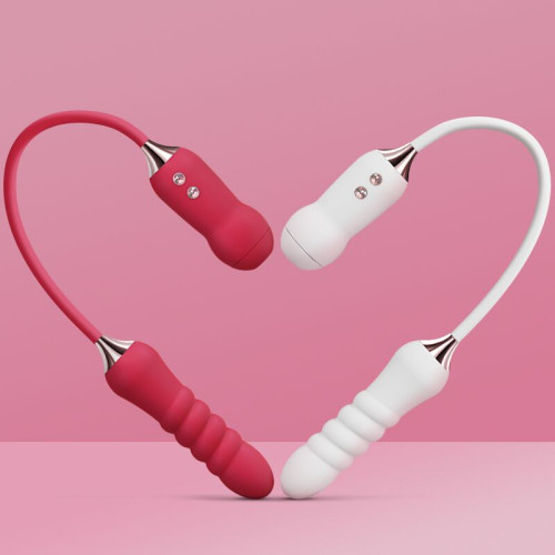 Пульсатор з вакуумним стимулятором Kistoy Cathy White на гнучкому з'єднанні