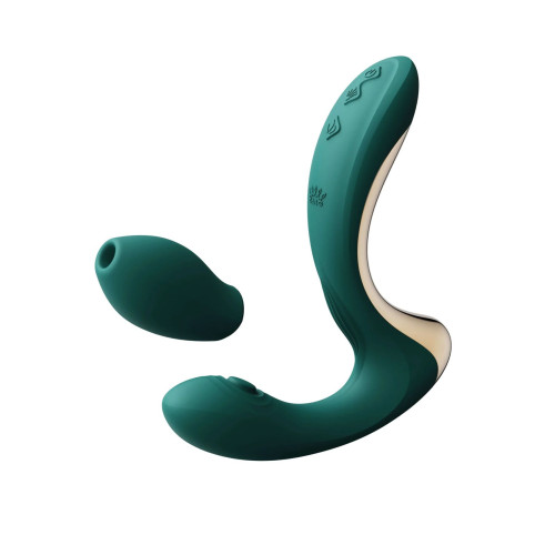 Вибратор-пульсатор с вакуумной насадкой Zalo – Talis G-Spot PulseWave Vibrator Turquoise Green